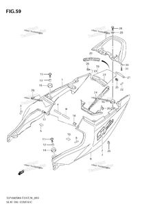 Seat Tail Cover (Sv1000k6) (Not For Us Market)