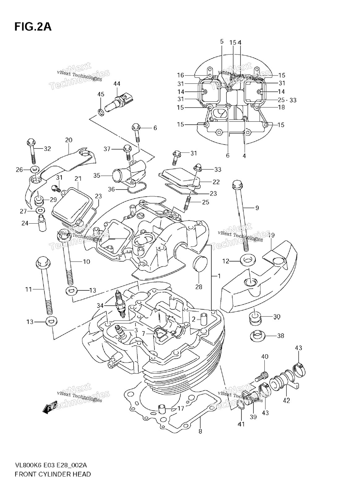 Нажмите для увеличения Front Cylinder Head (Model K9)