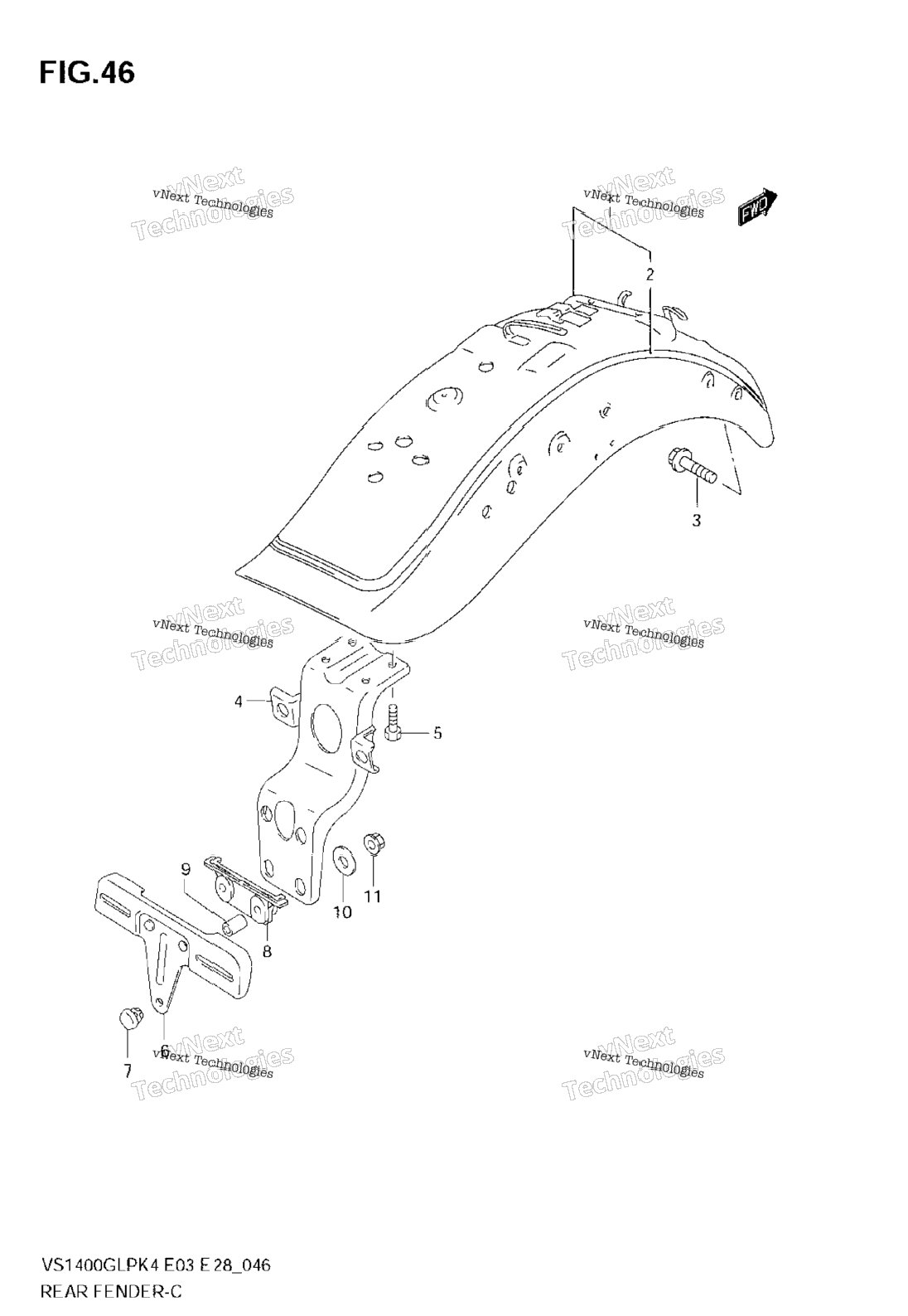 Rear Fender (Model K4)