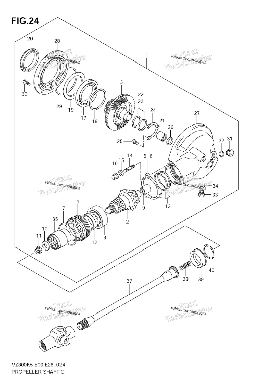 Propeller Shaft - Final Drive Gear