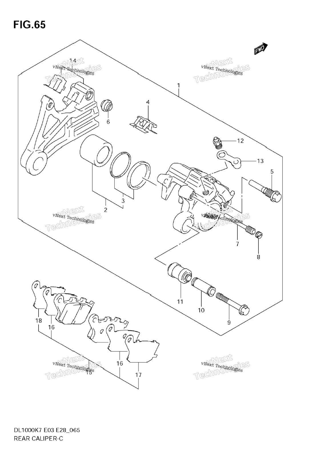 Нажмите для увеличения Rear Caliper