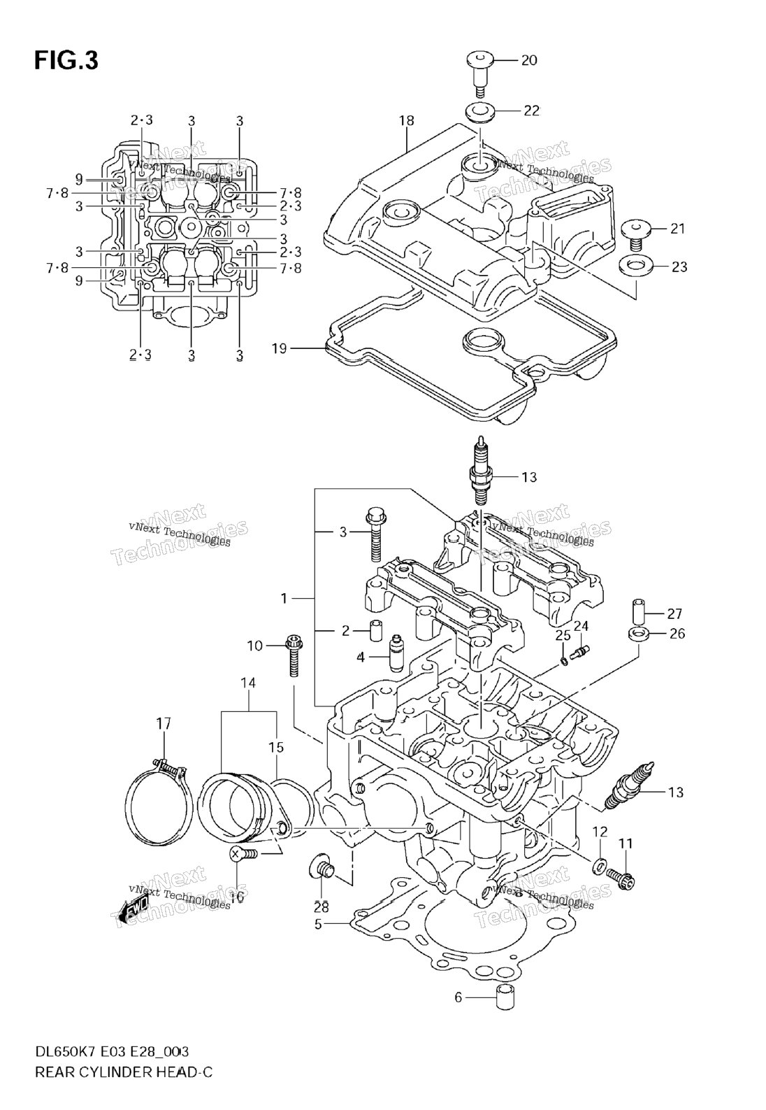 Rear Cylinder Head