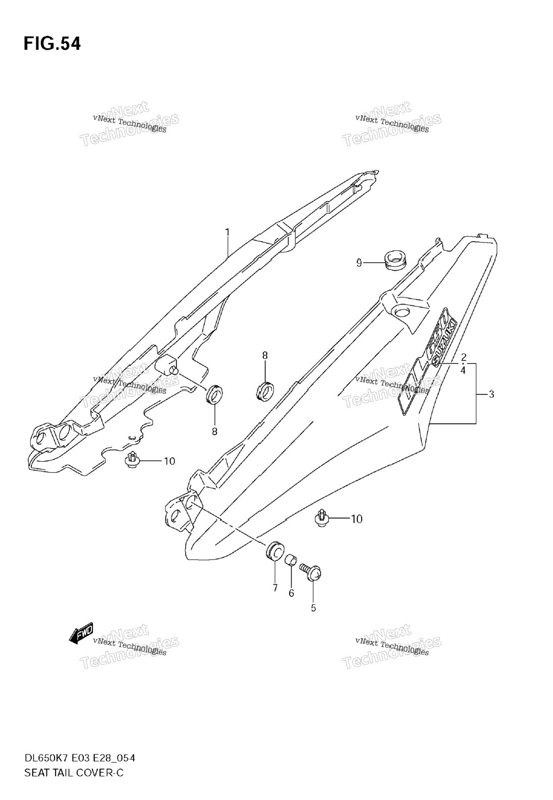 Seat Tail Cover (Model K7)