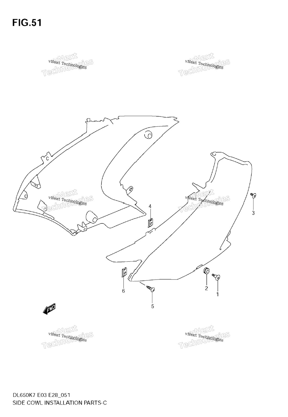 Side Cowling Installation Parts