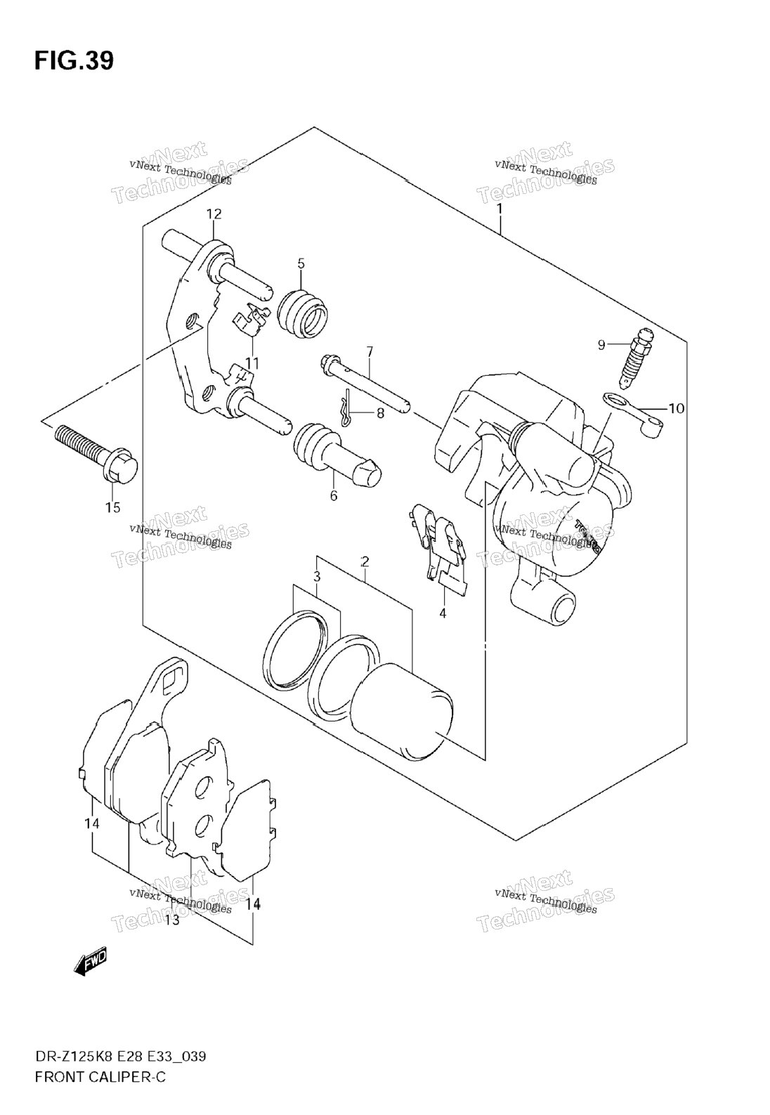 Front Caliper (Dr-Z125l)