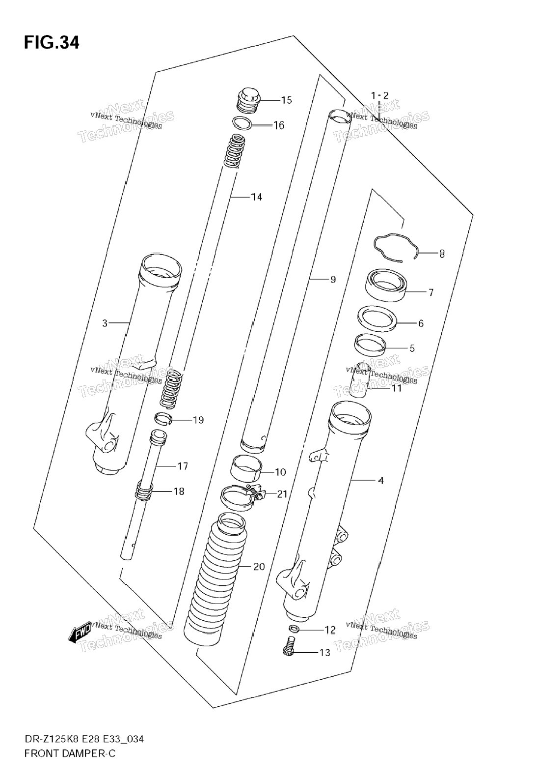 Front Damper (Dr-Z125l)