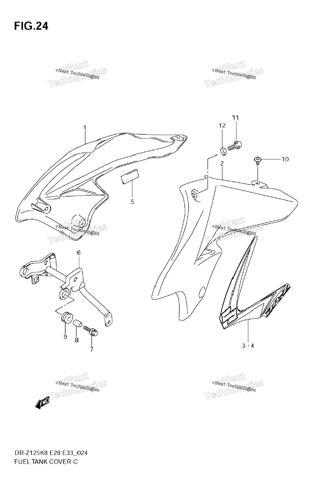 Fuel Tank Cover (Model K8)