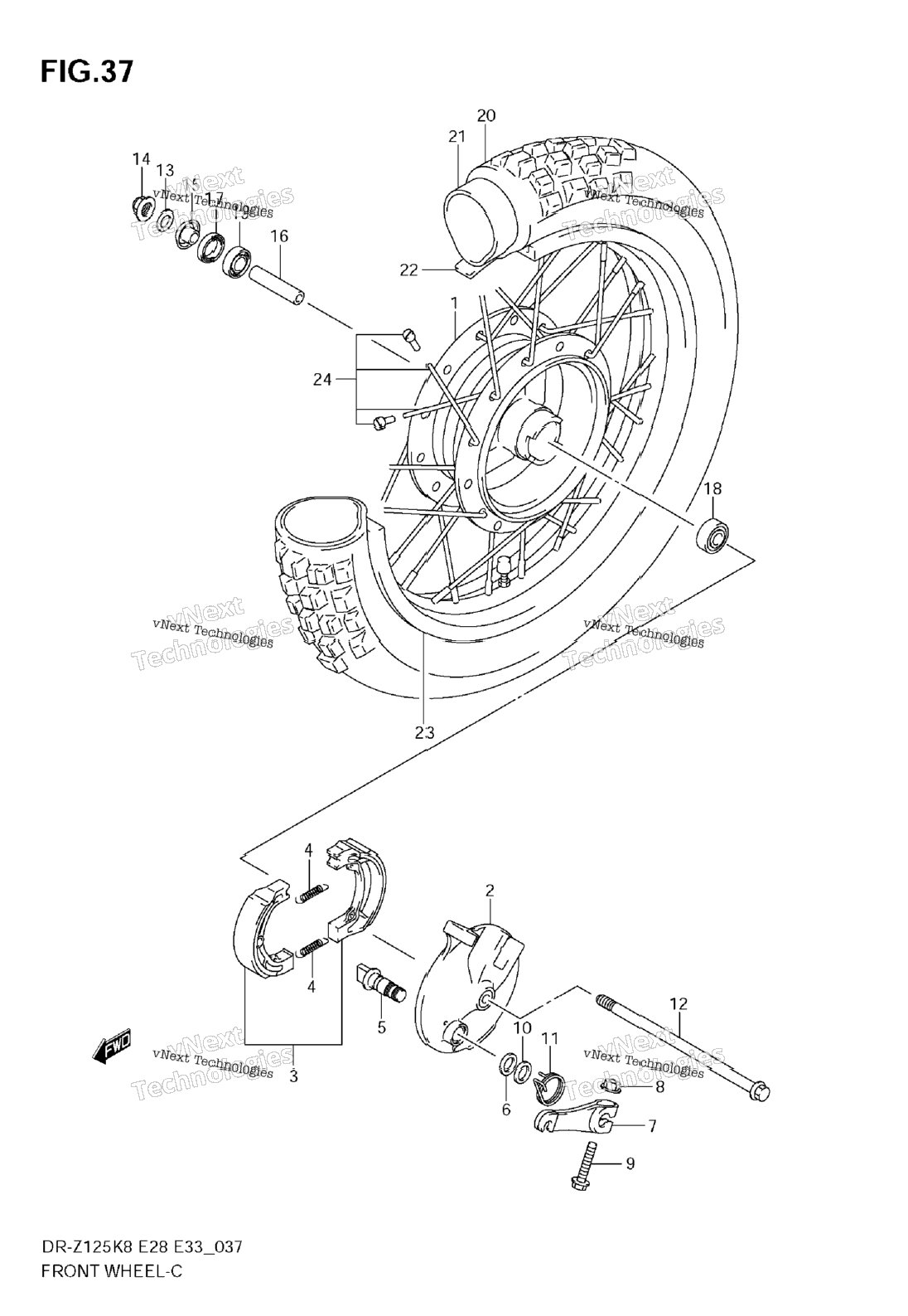Front Wheel (Dr-Z125)