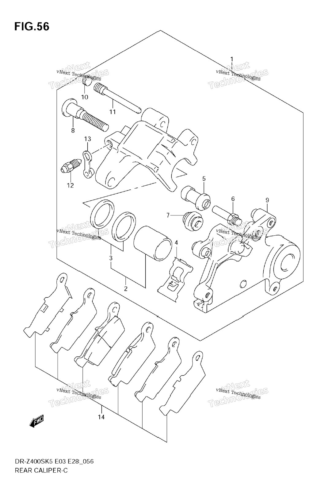Нажмите для увеличения Rear Caliper