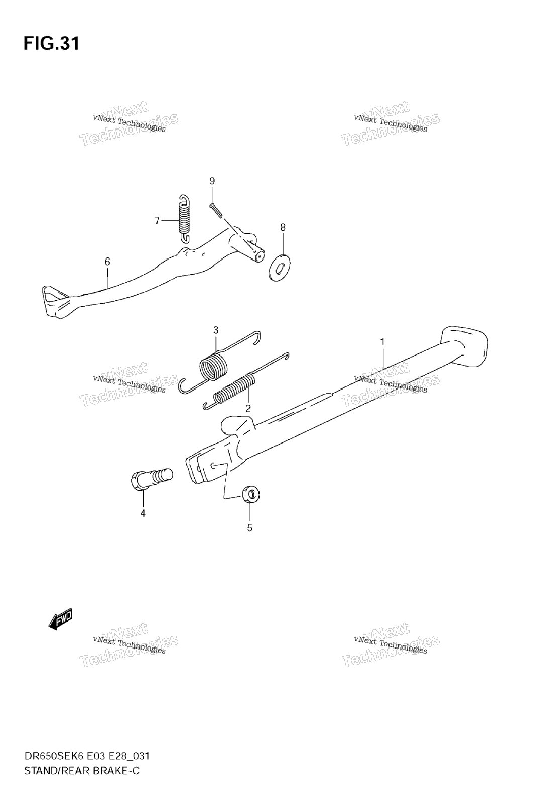 Stand - Rear Brake