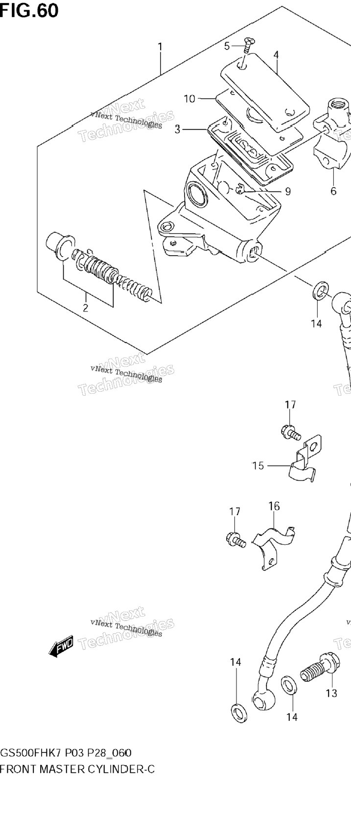 Front Master Cylinder (Gs500f)