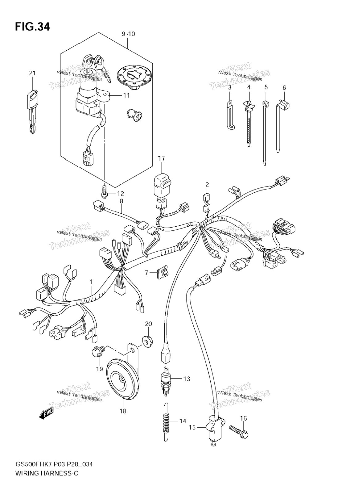 Wiring Harness (Gs500f E3, E28, E33, E95)