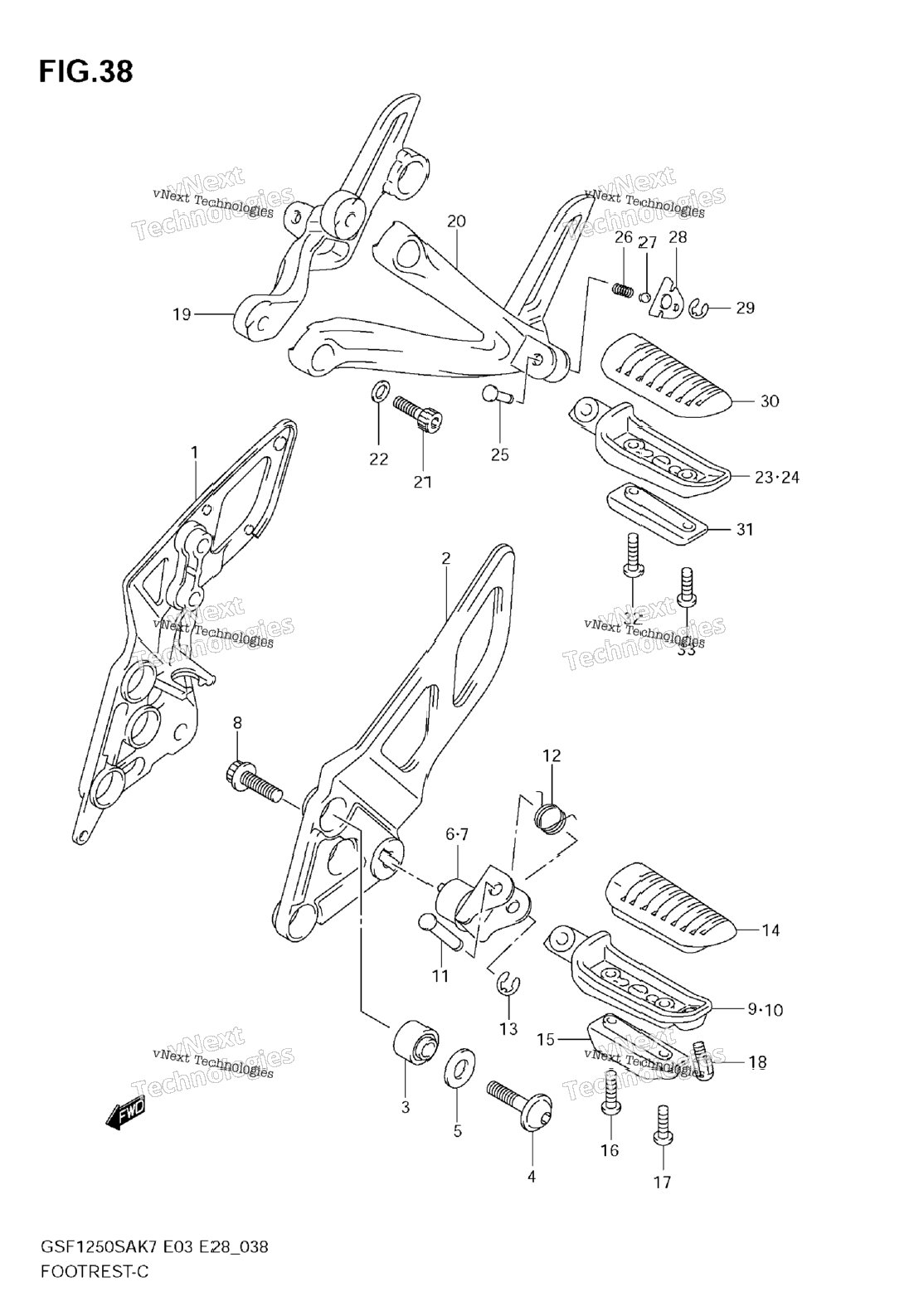 Нажмите для увеличения Footrest