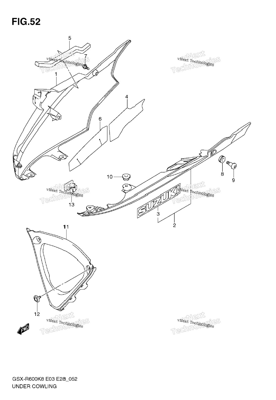 Under Cowling (Model K8)