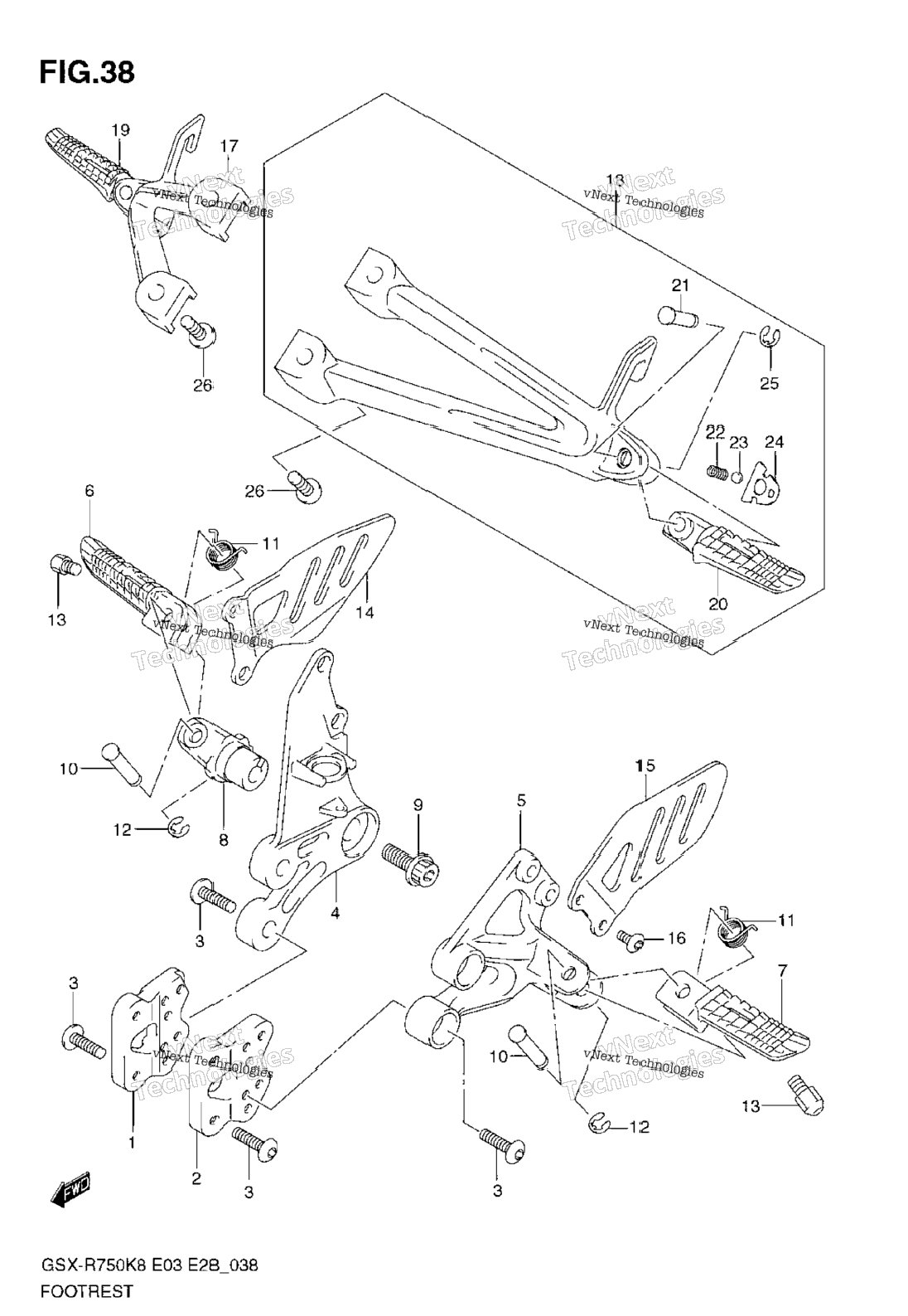 Нажмите для увеличения Footrest
