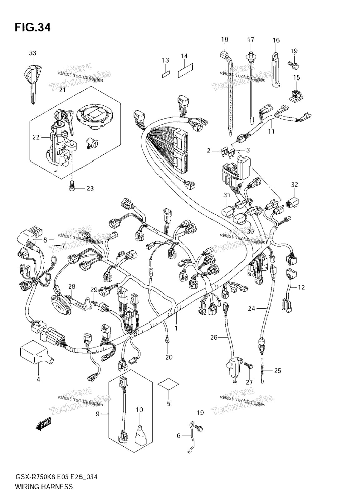 Нажмите для увеличения Wiring Harness