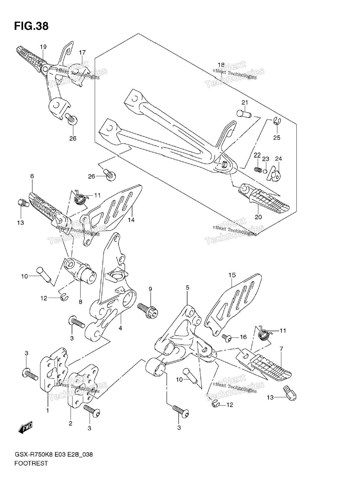 Нажмите для увеличения Footrest