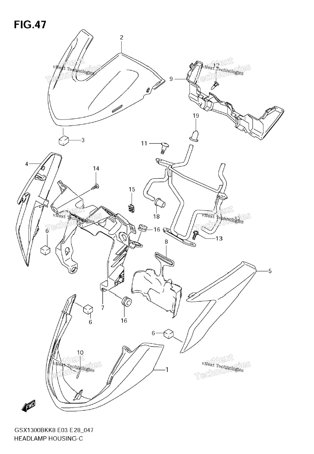 Нажмите для увеличения Headlamp Housing