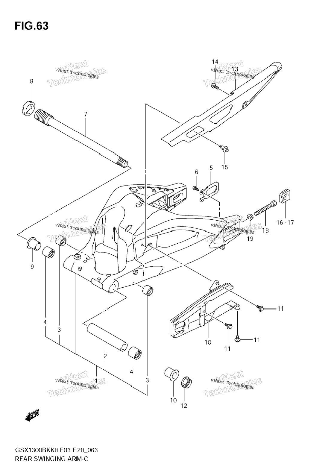 Нажмите для увеличения Rear Swingingarm