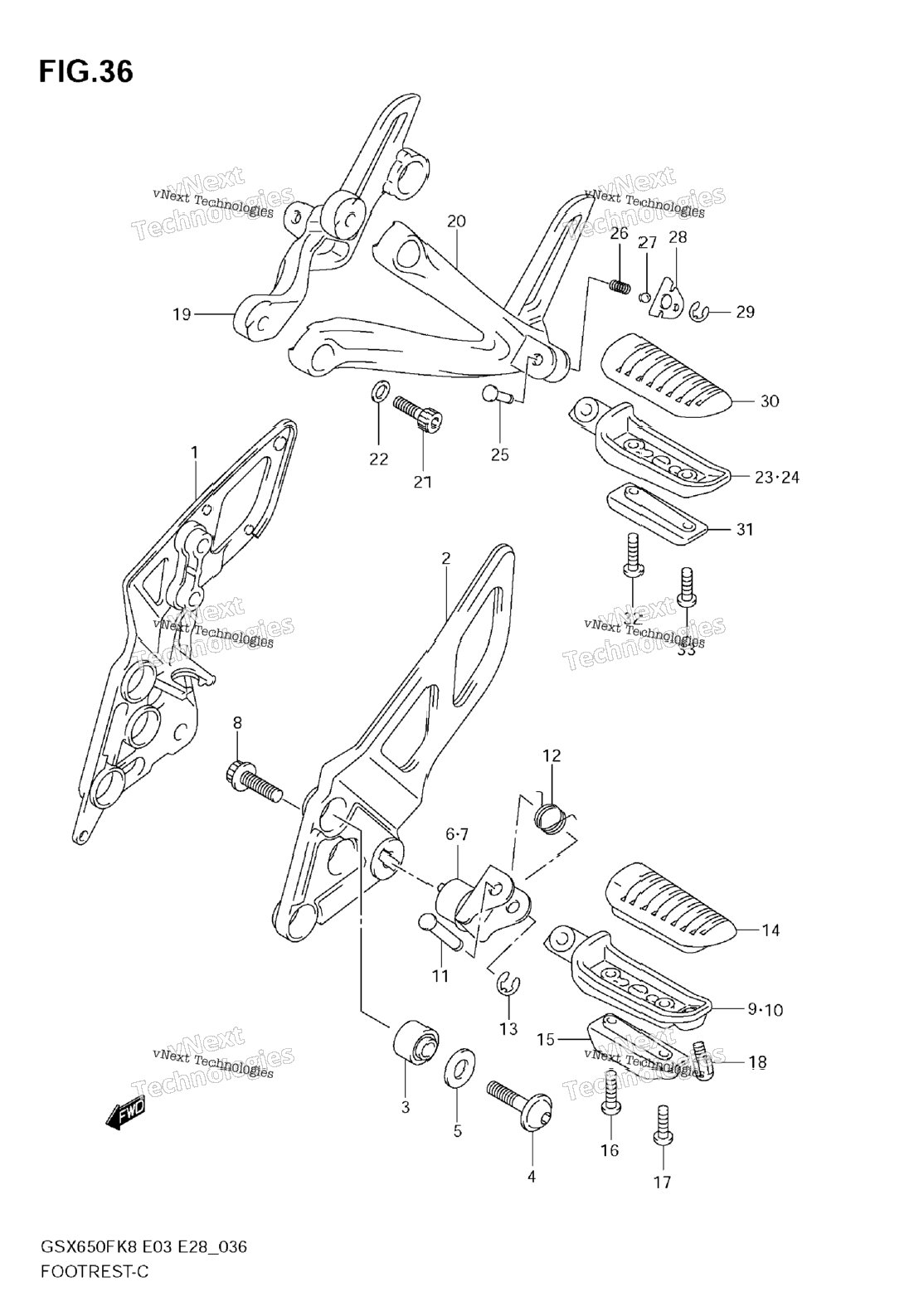 Нажмите для увеличения Footrest