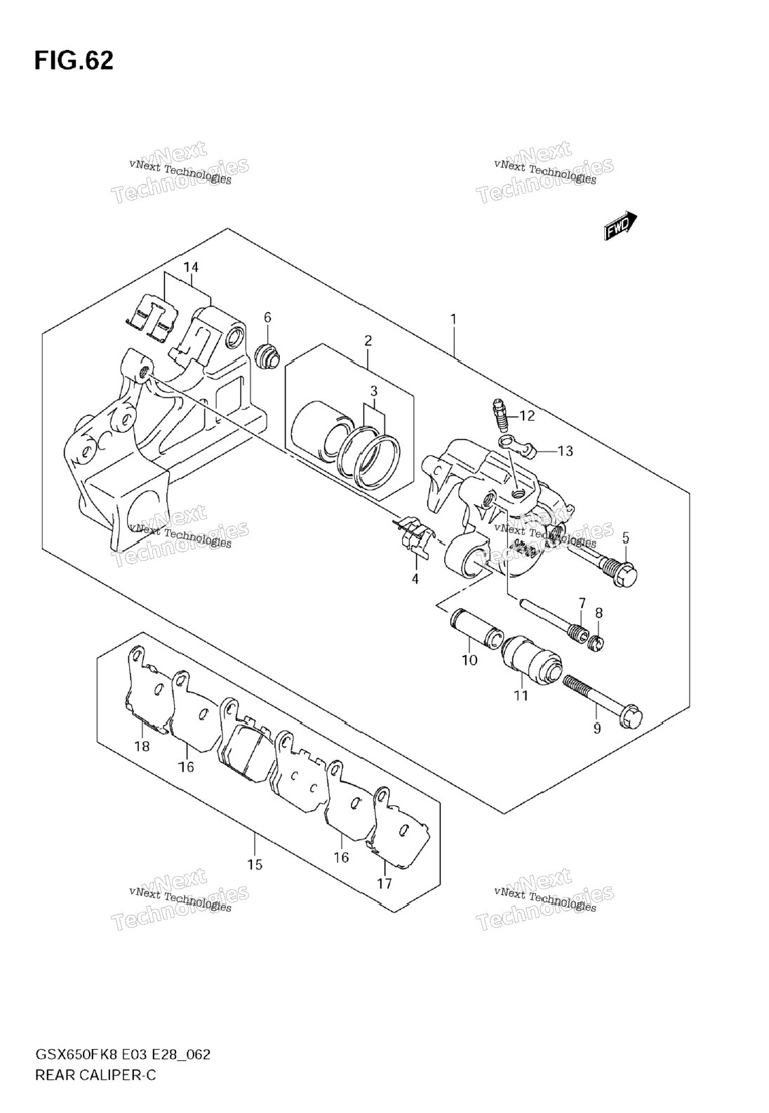 Нажмите для увеличения Rear Caliper