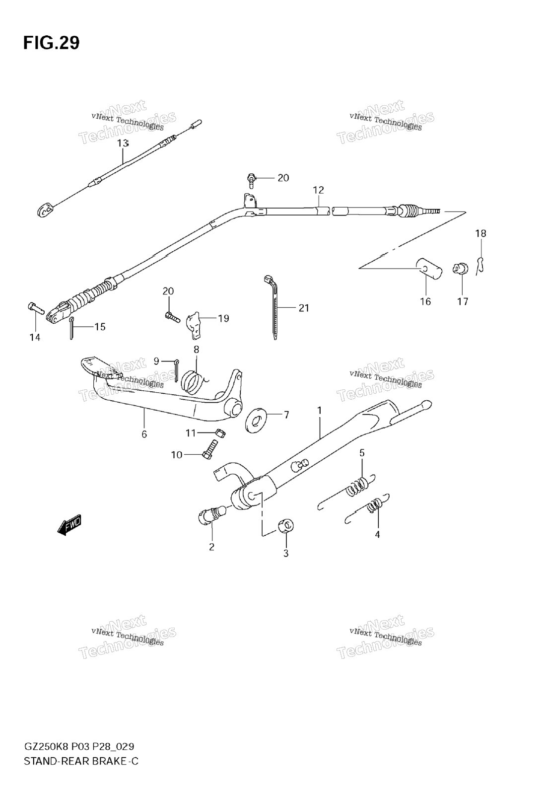 Stand - Rear Brake