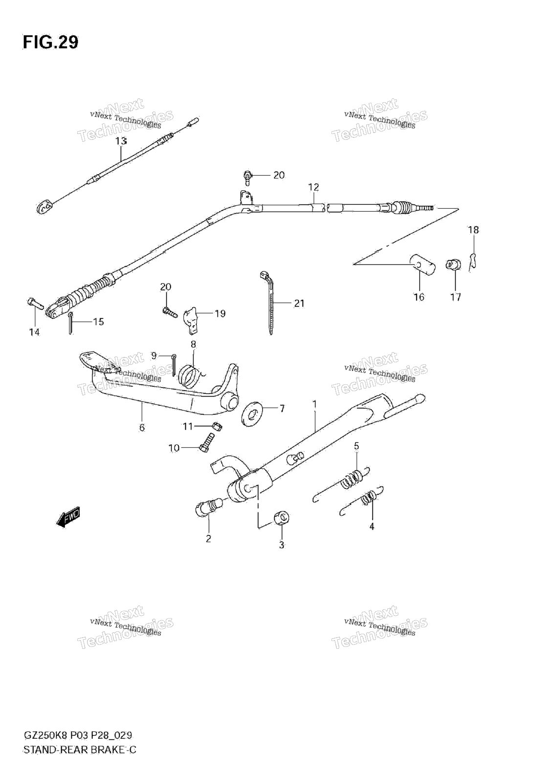 Stand - Rear Brake