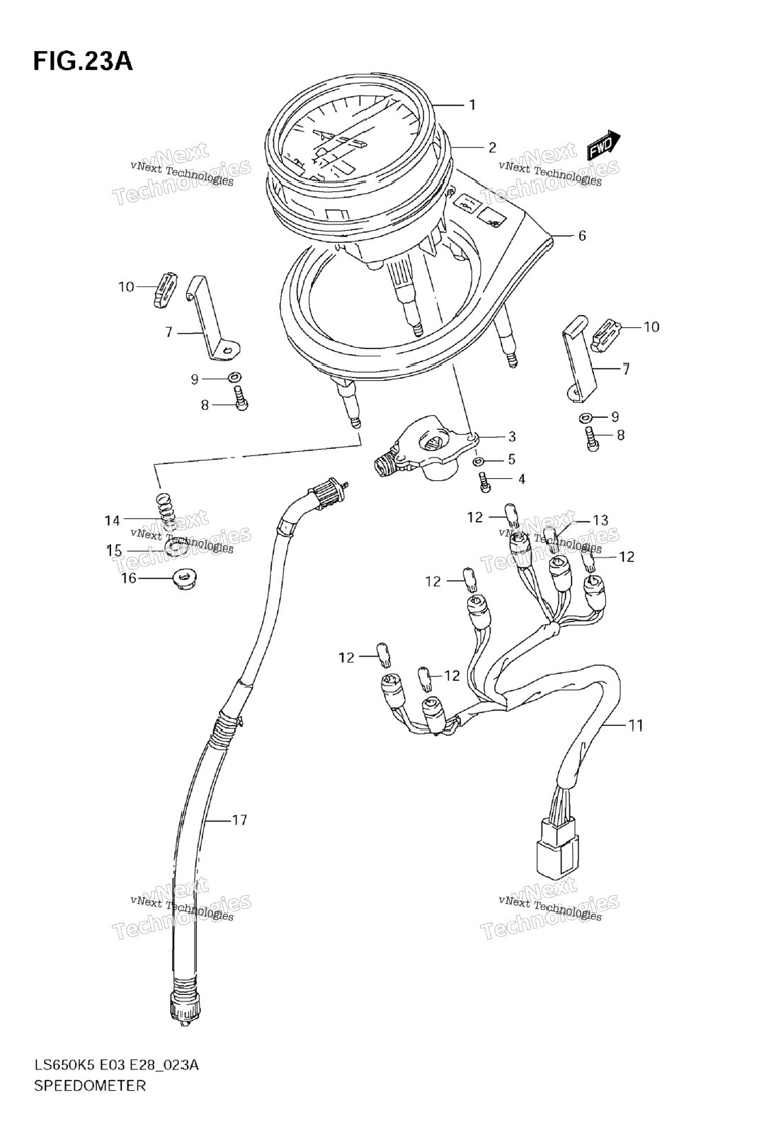 Speedometer (Model K9 E28)