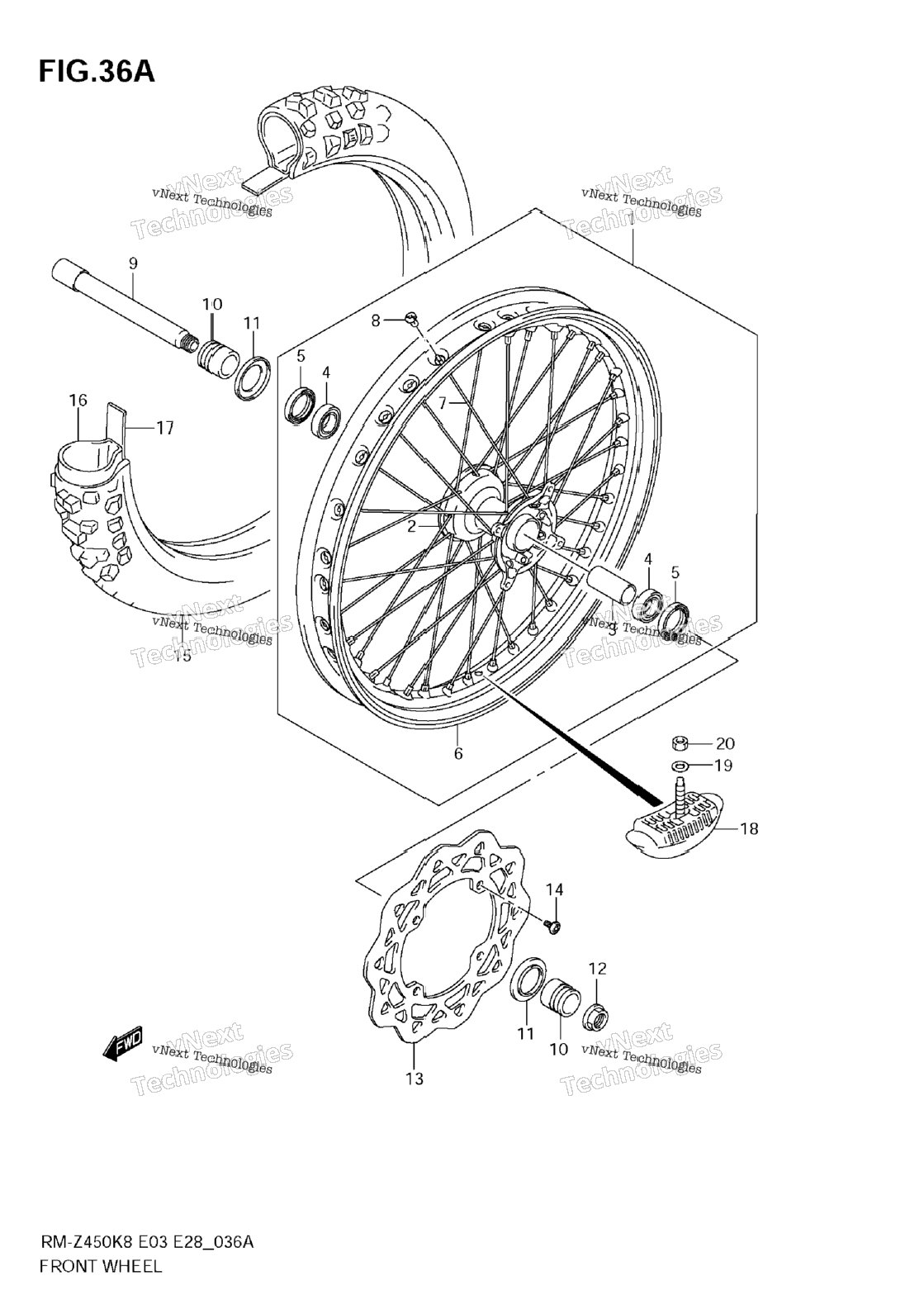 Front Wheel (Rm-Z450 L1)