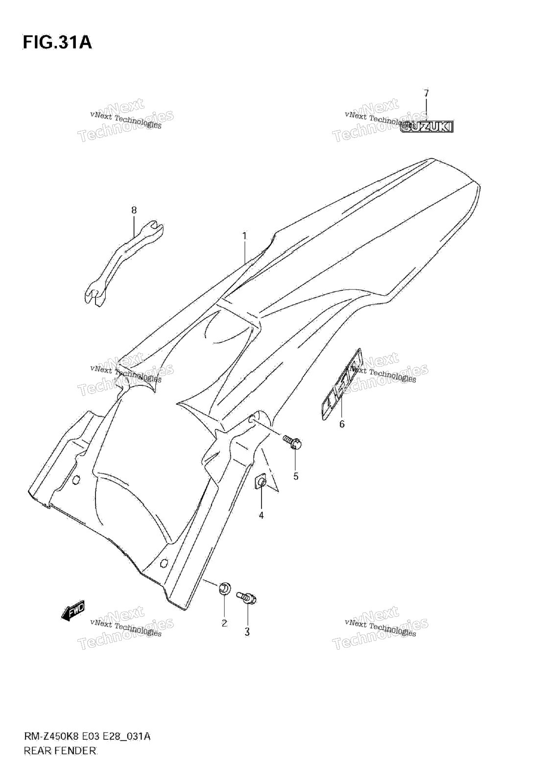 Rear Fender (Rm-Z450 L1)