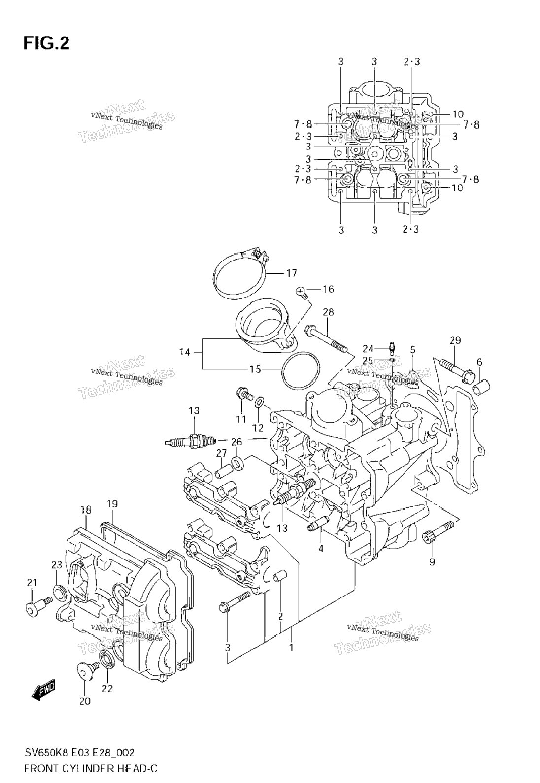 Нажмите для увеличения Front Cylinder Head