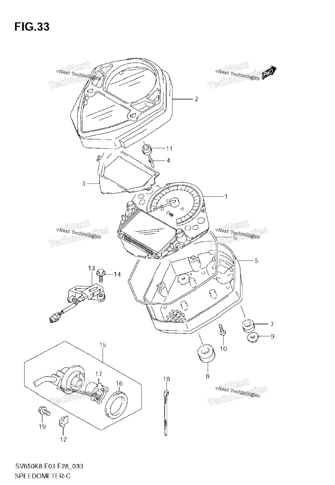 Speedometer (Sv650sak8)