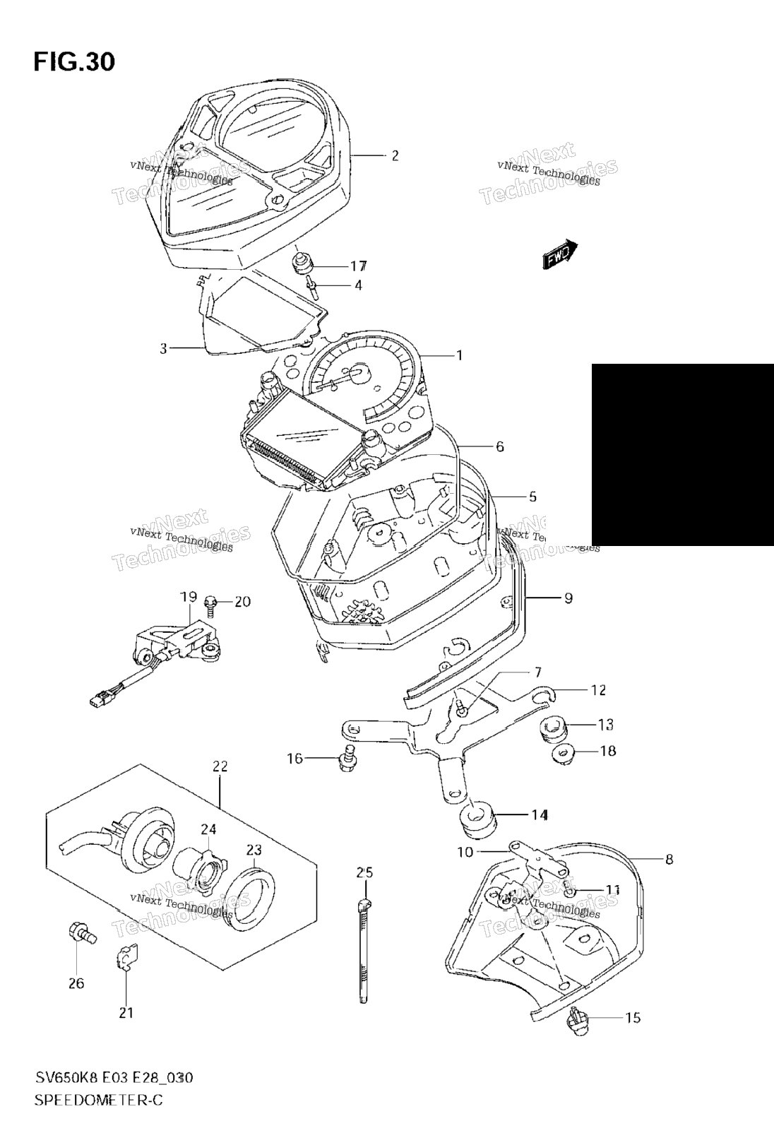 Нажмите для увеличения Speedometer (Sv650k8)