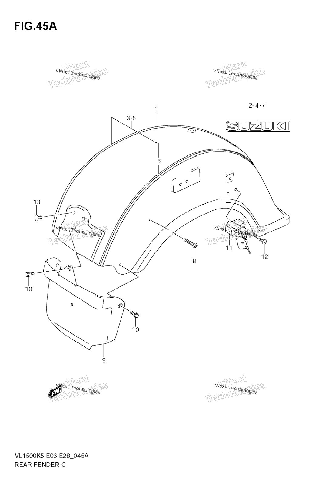 Rear Fender (Model K7)