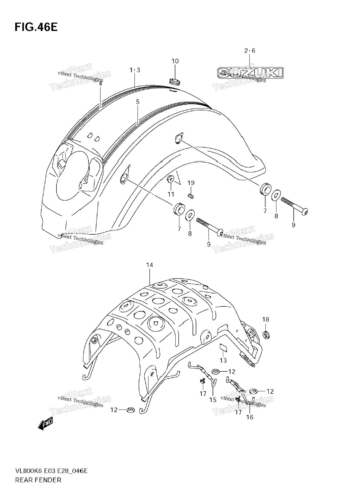 Rear Fender (Model K9)