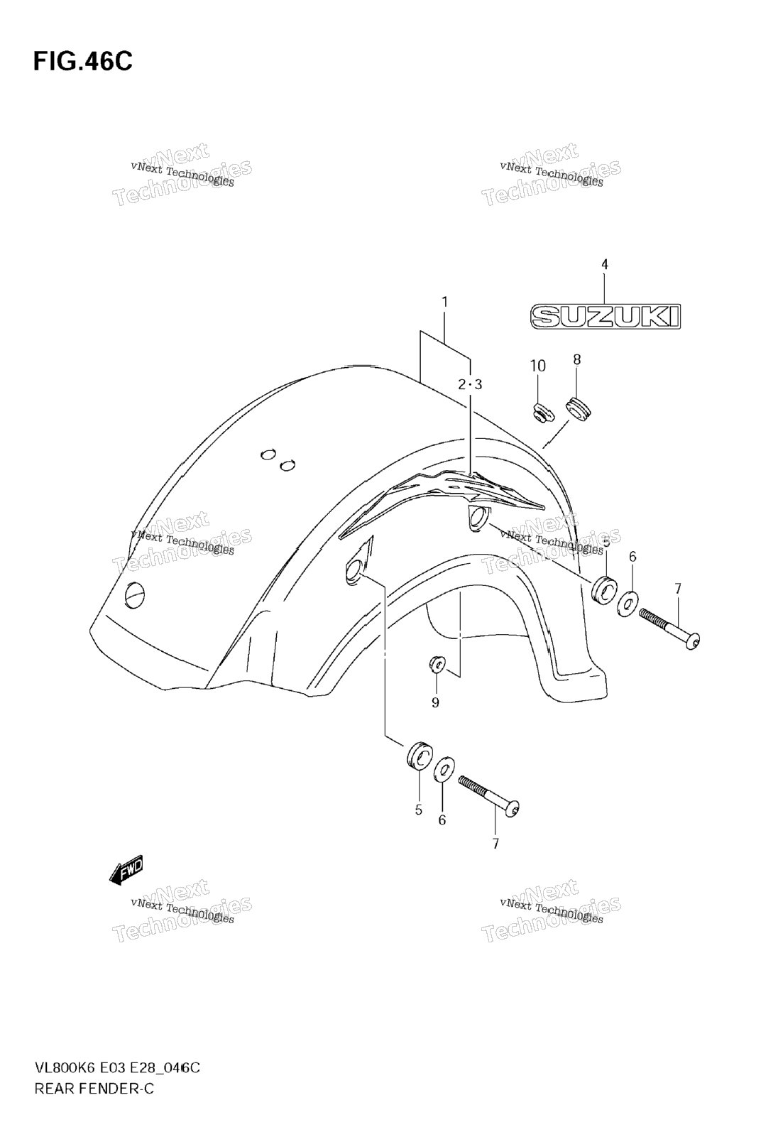 Rear Fender (Vl800ck8)