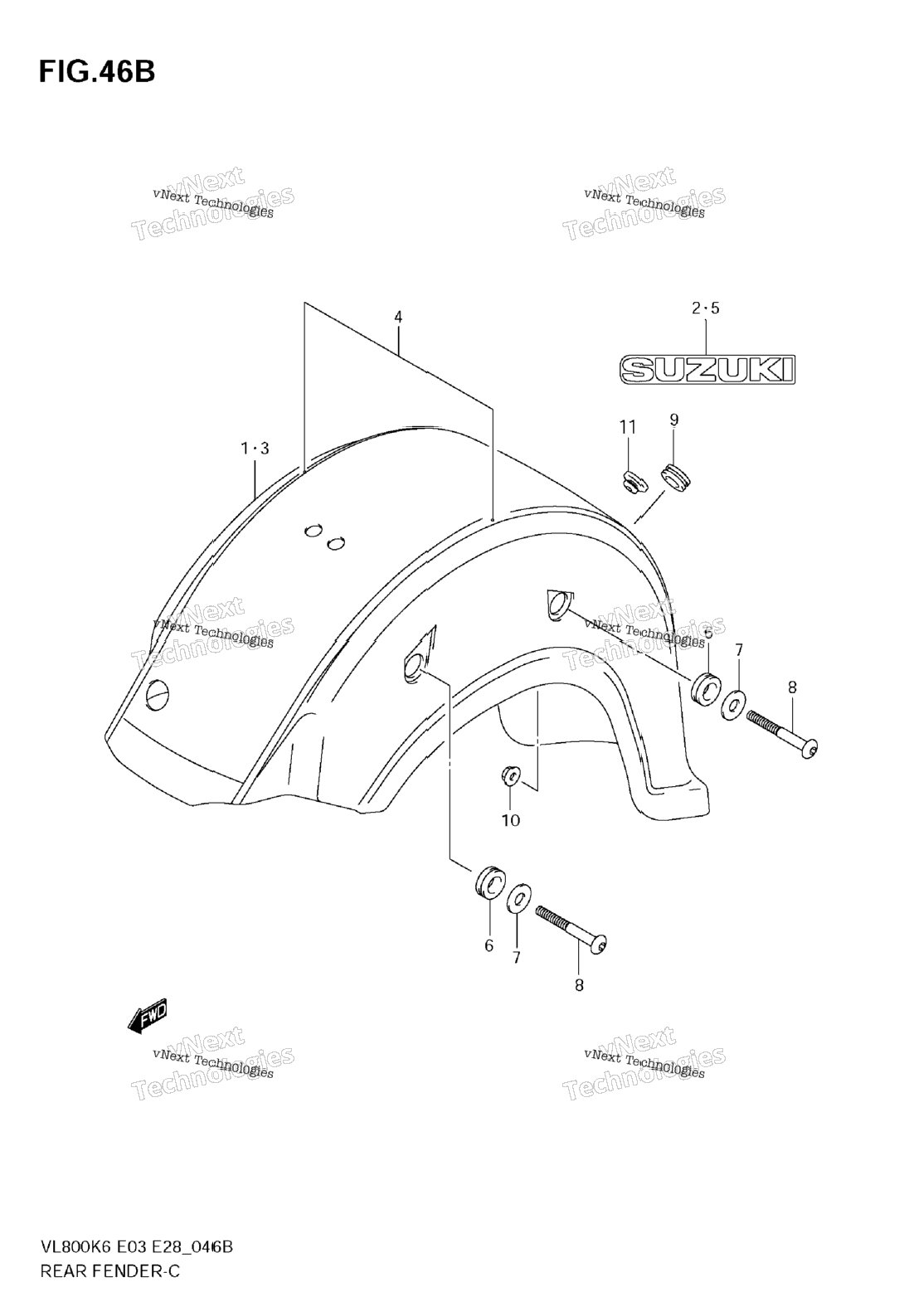Rear Fender (Vl800k8)