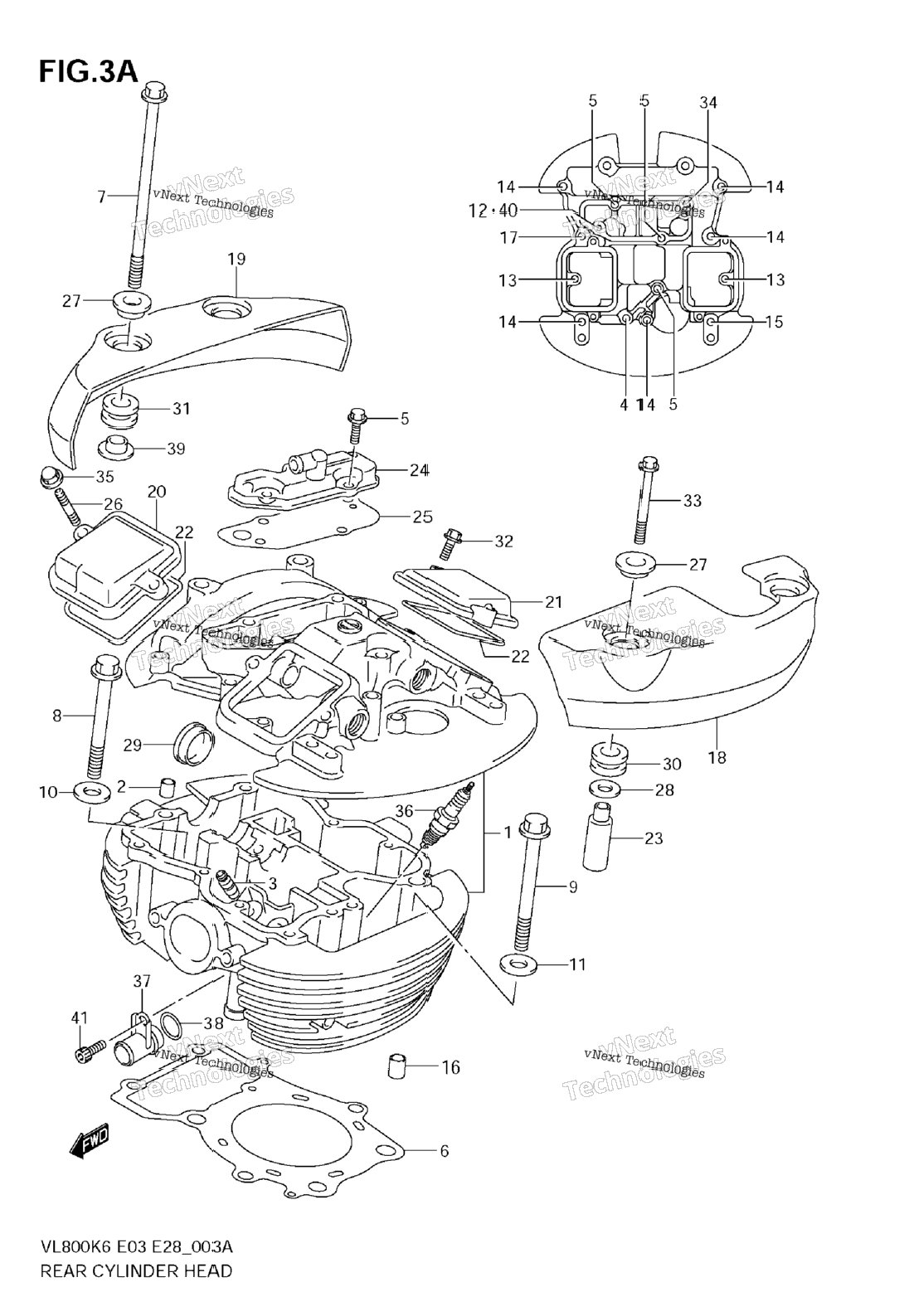 Нажмите для увеличения Rear Cylinder Head (Model K9)