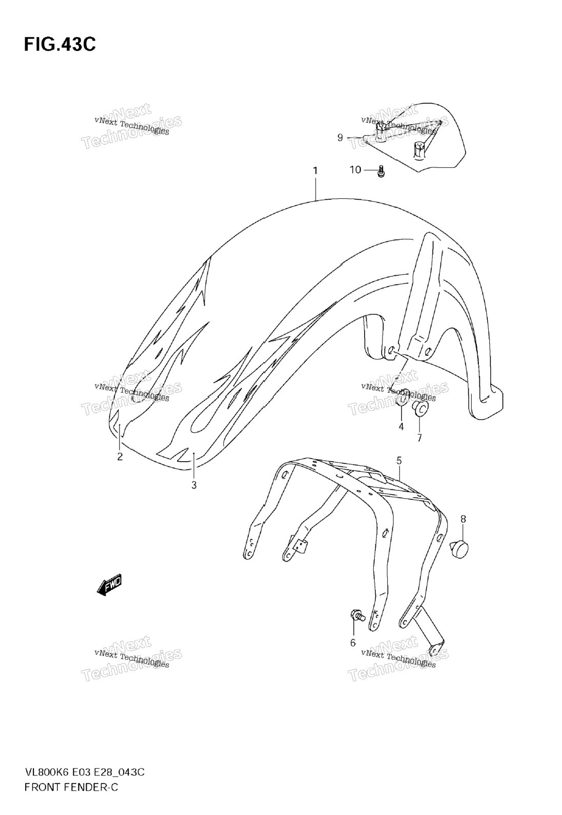 Нажмите для увеличения Front Fender (Vl800ck8)