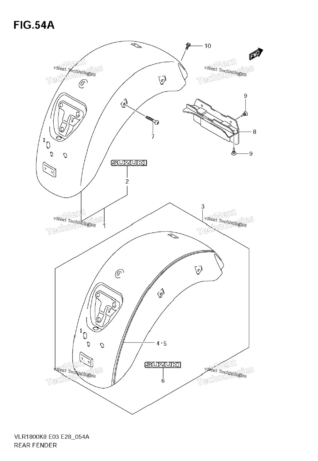Rear Fender (Model K9)