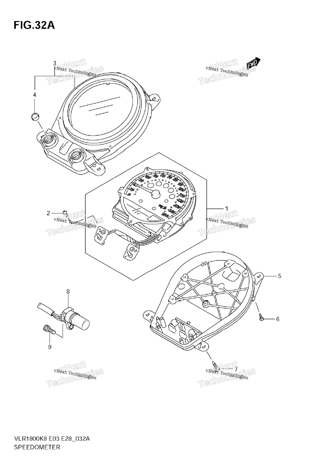 Нажмите для увеличения Speedometer (Vlr1800tk9)