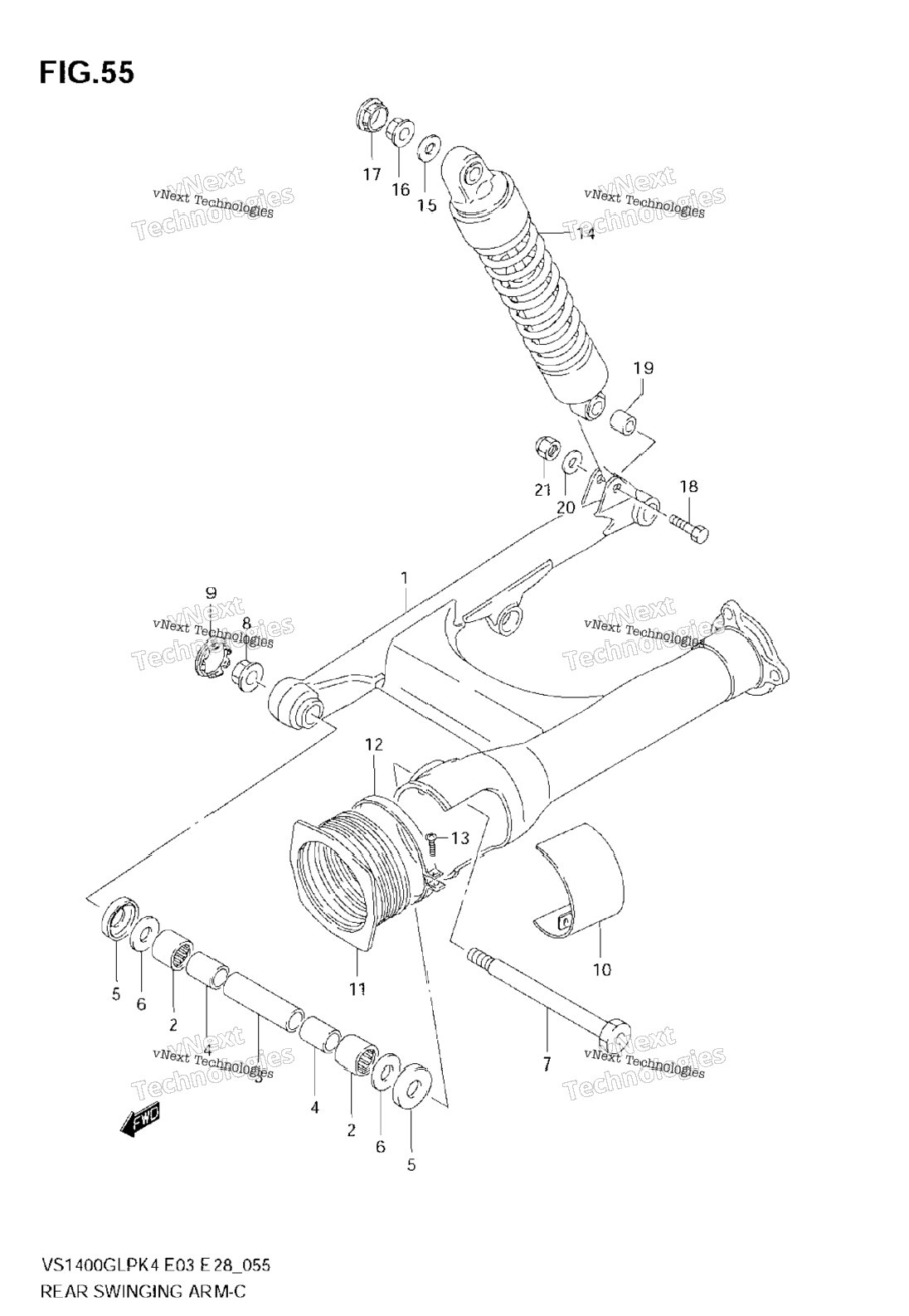 Нажмите для увеличения Rear Swinging Arm