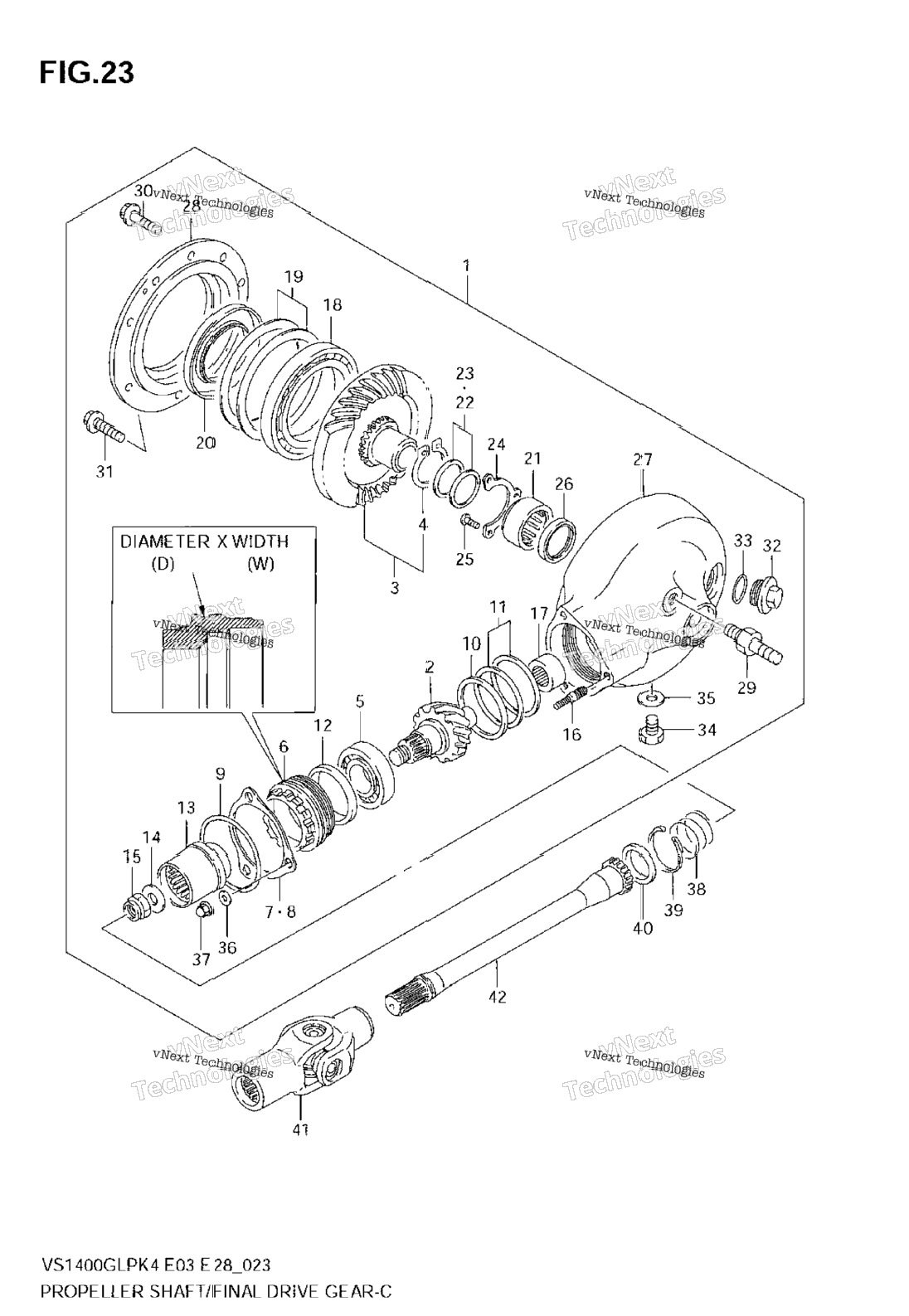 Propeller Shaft - Final Drive Gear