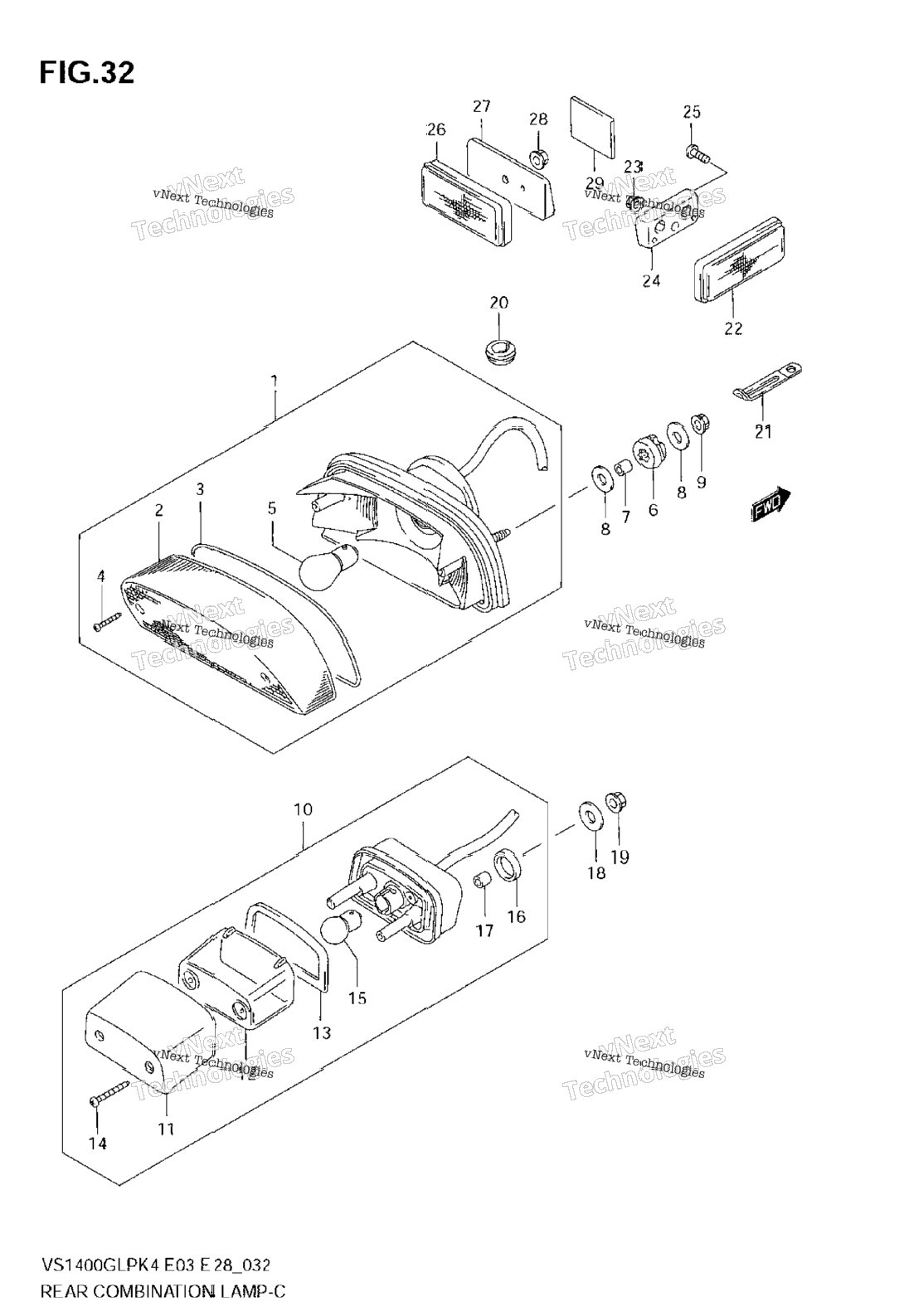 Rear Combination Lamp (Vs1400glpk4)