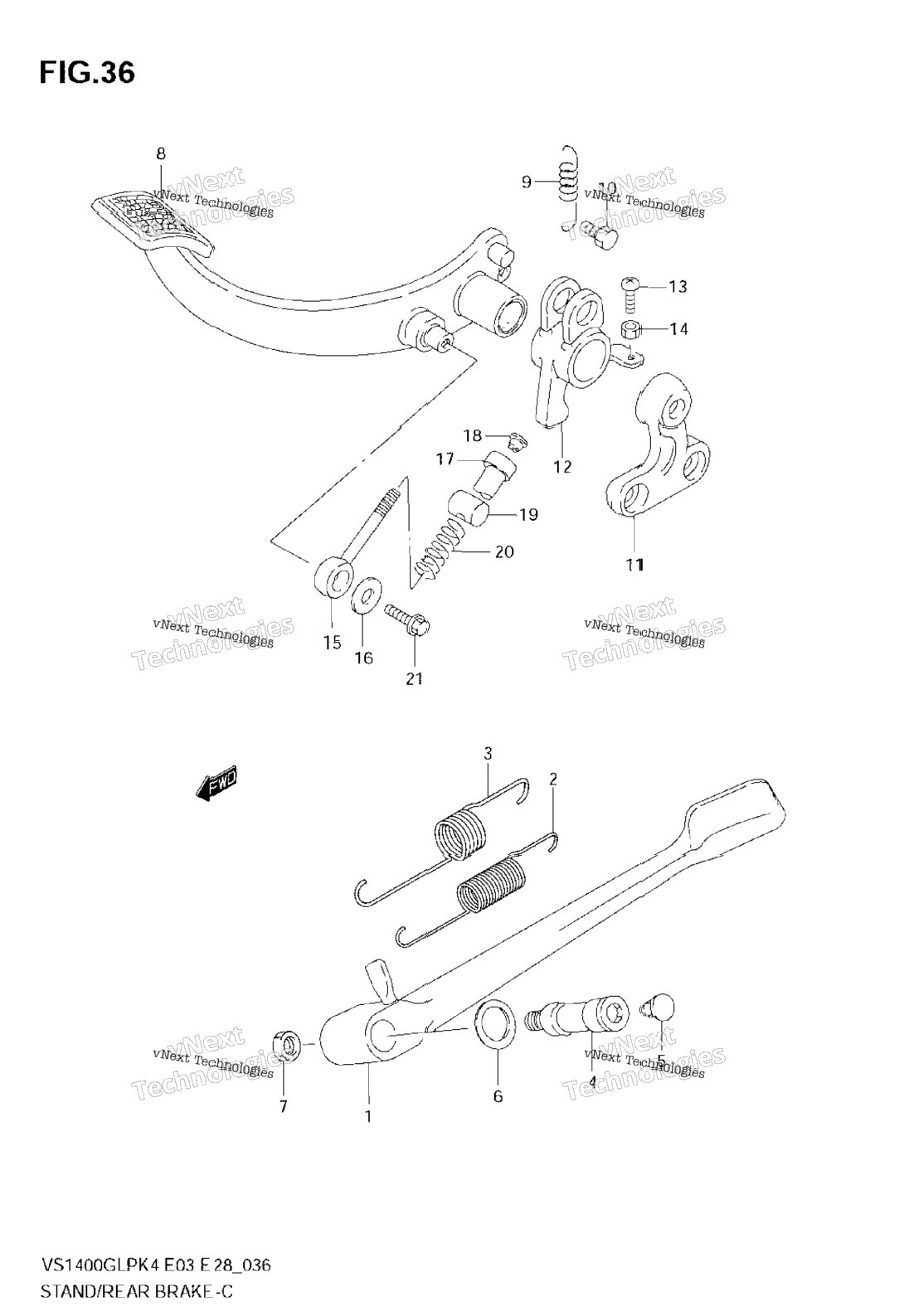 Stand - Rear Brake