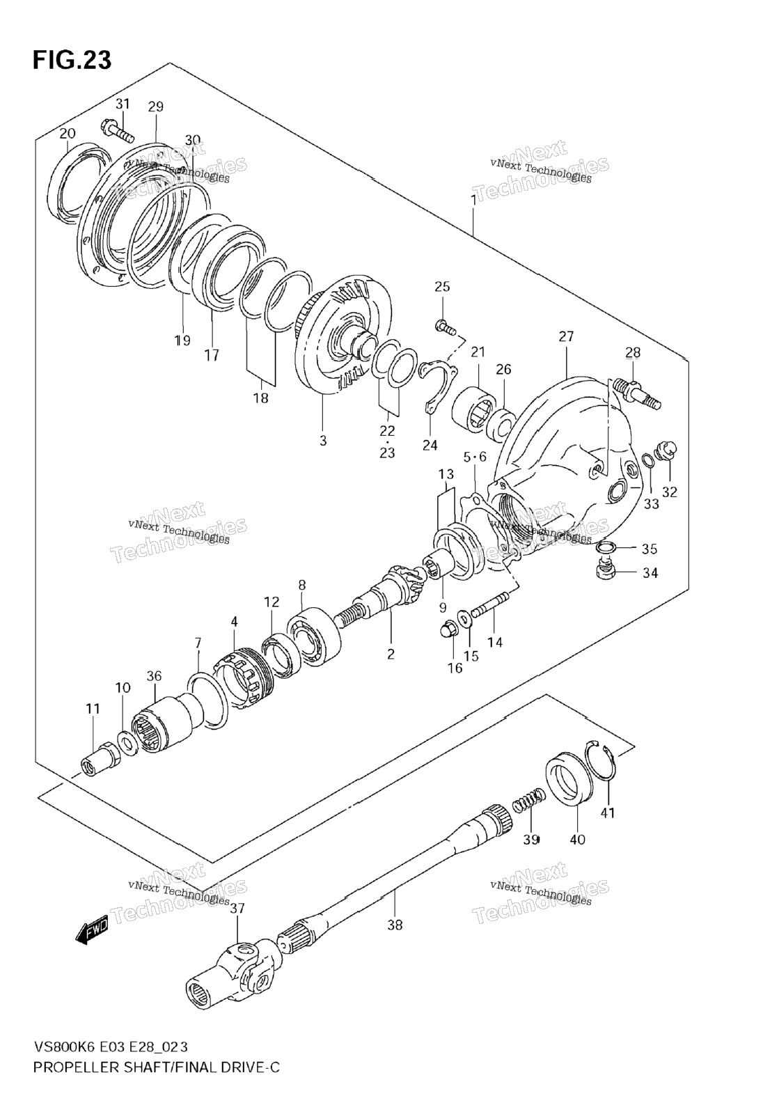 Propeller Shaft - Final Drive Gear