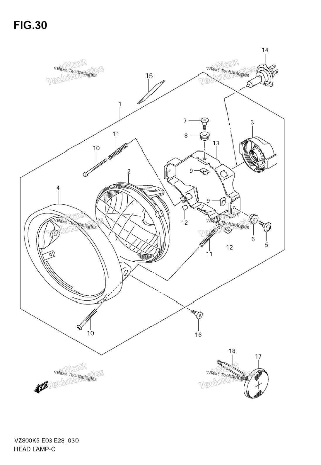 Нажмите для увеличения Headlamp Assy