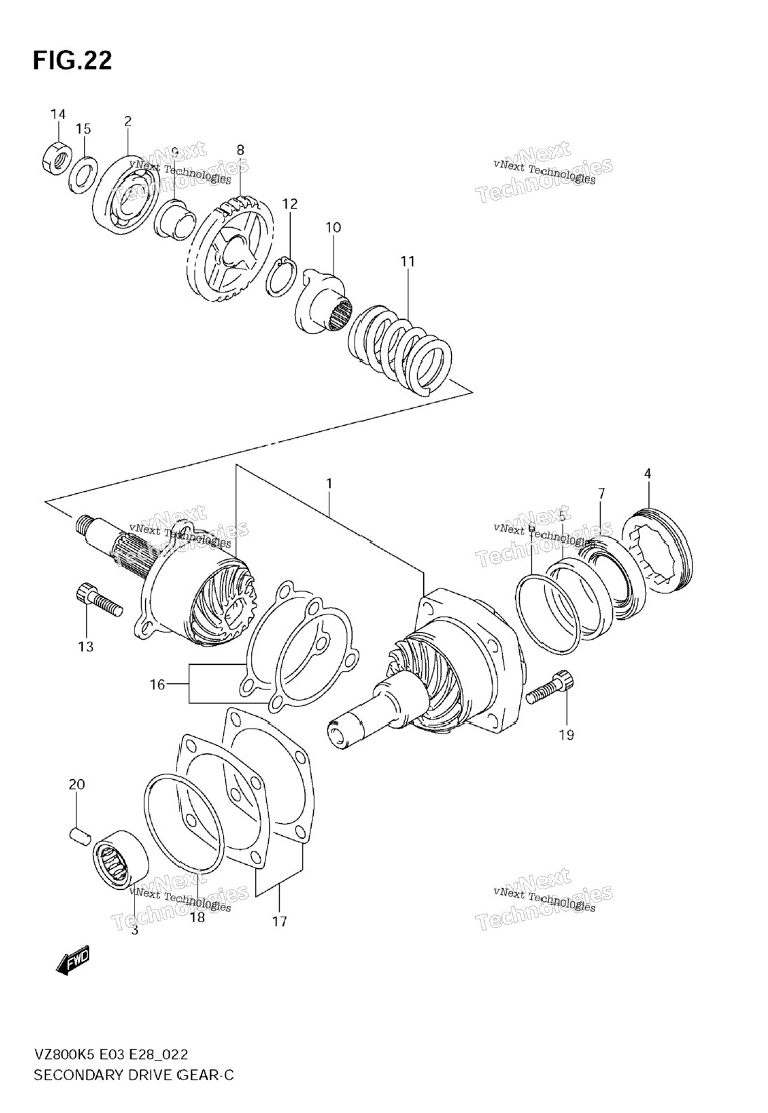 Нажмите для увеличения Secondary Drive Gear