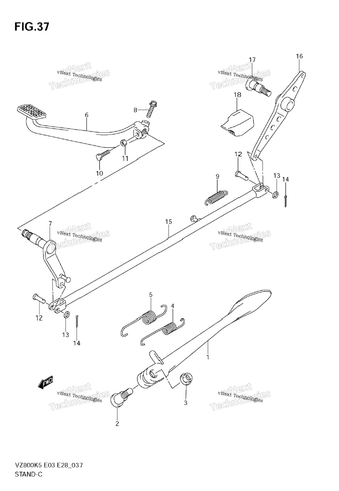Stand - Rear Brake