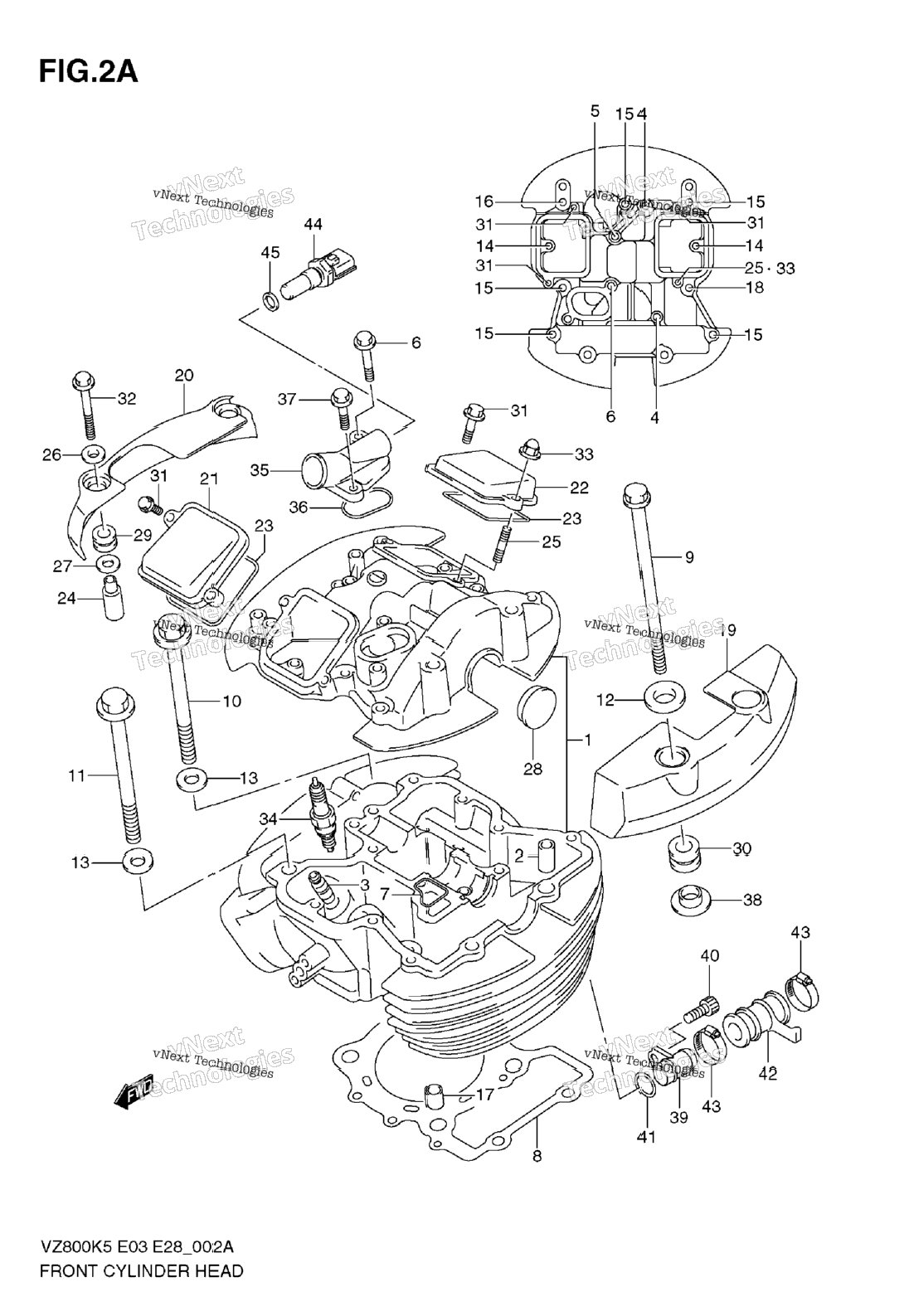 Нажмите для увеличения Front Cylinder Head (Model K9)